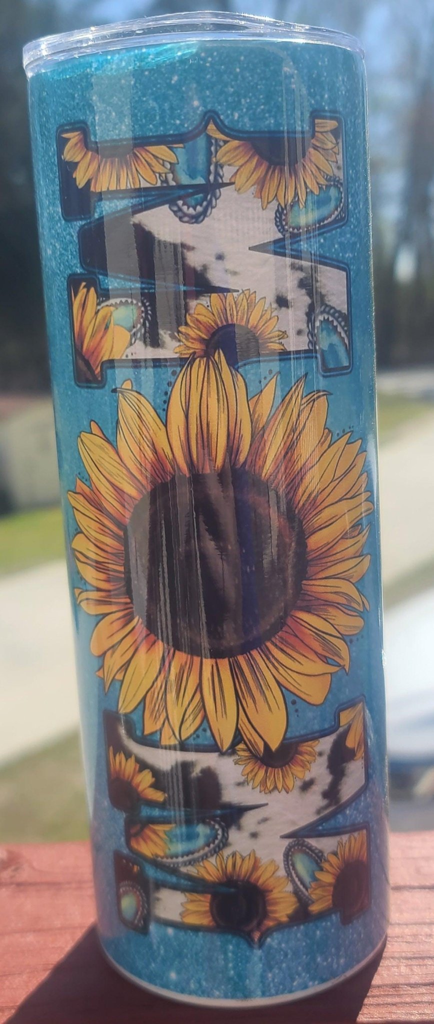Sunflower/Cowhide 40oz Tumbler – Ashlie's Custom Vinyl & More